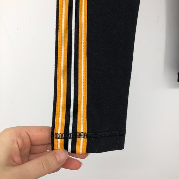 TNA Aritzia Atmosphere leggings solid  black with yellow side stripes XXS - Picture 7 of 13